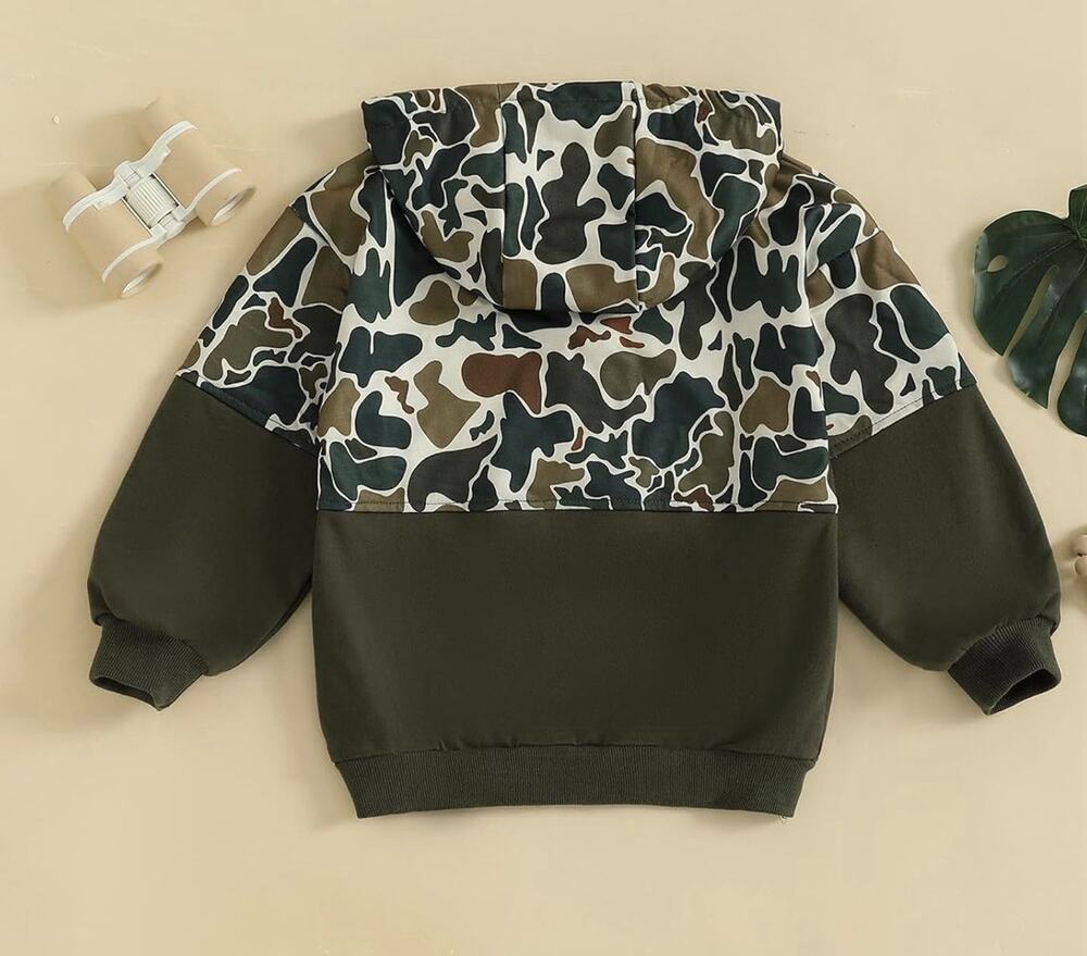 kiluex Camo Hoodie Full Zip Sweatshirt Toddler 3T /4T New